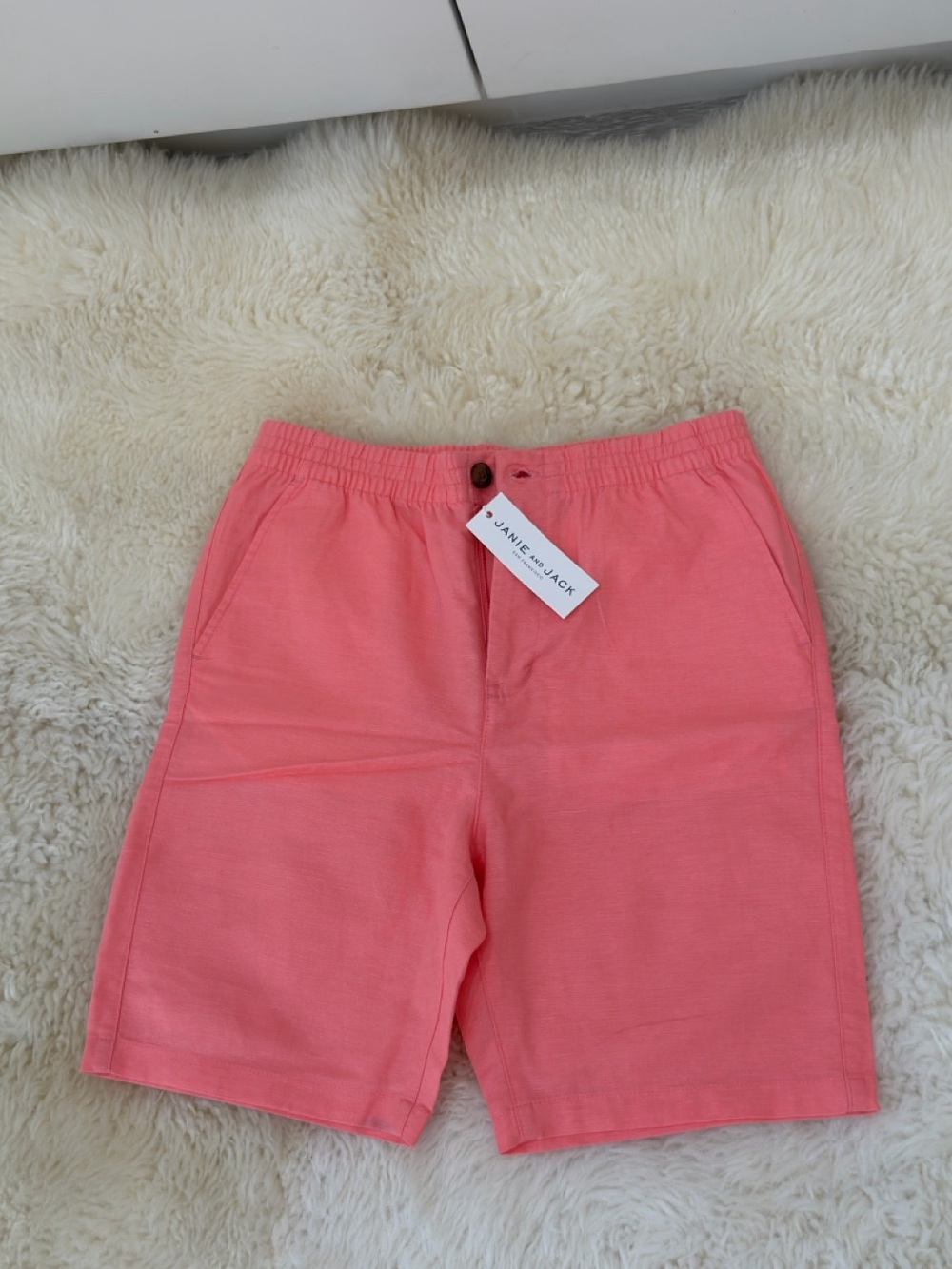 Janie and Jack Coral Shorts with Elastic Waist